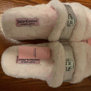 NWT  Adorable Pink Juicy Couture Rhinestone Princess Crown slipper slides